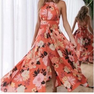 Petal and Pup Summer Maxi Dress - Newell Dress in Rust, Size 2
